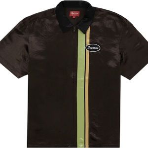 Supreme Satin Zip Up Work Shirt